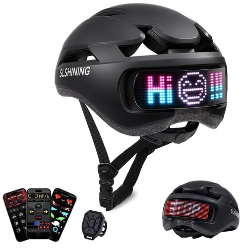 Cycling helmet with - helmet, led