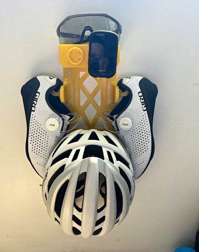 Helmet and shoe cycling